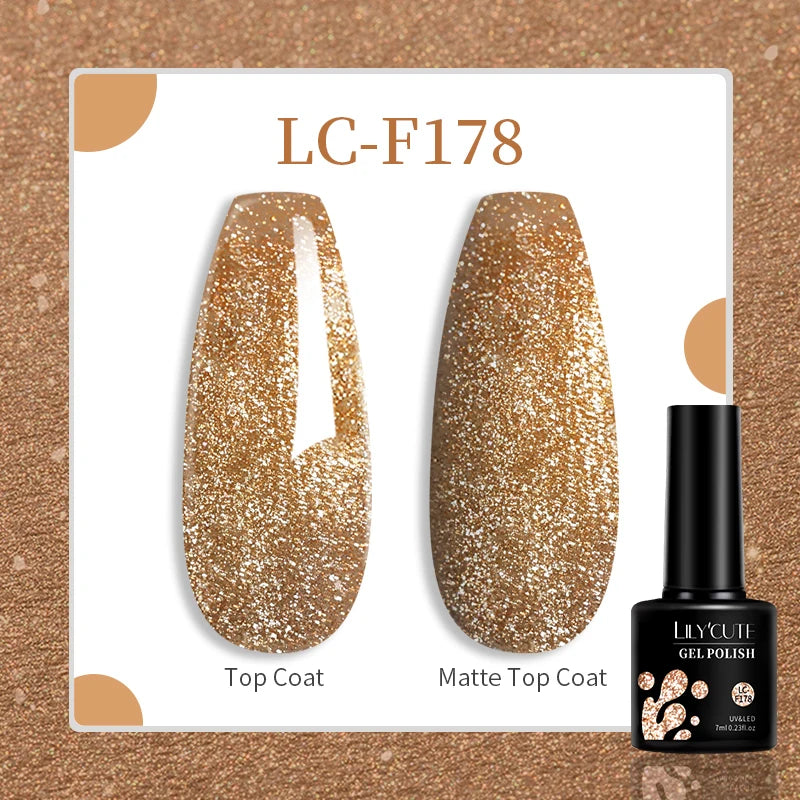 LILYCUTE 129 Colors 7ML Nail Gel Polish Nail Supplies Vernis Semi Permanent Nail Art Manicure Soak Off LED UV Gel Nail Varnishes