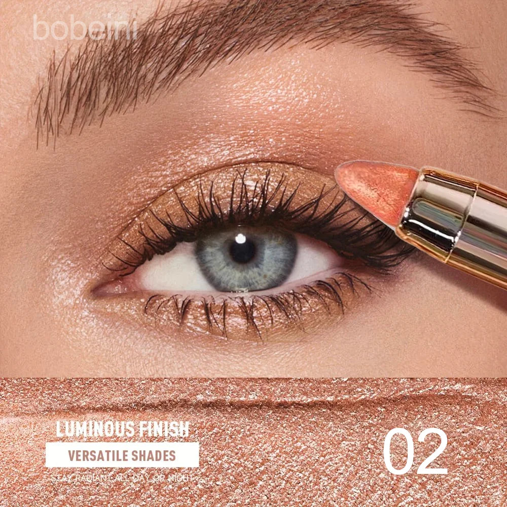 1PC Double-Ended Eyeshadow Stick – Waterproof, High Pigment, Matte & Glitter, DIY-Friendly, Fast & Easy, Certified, Unisex Use