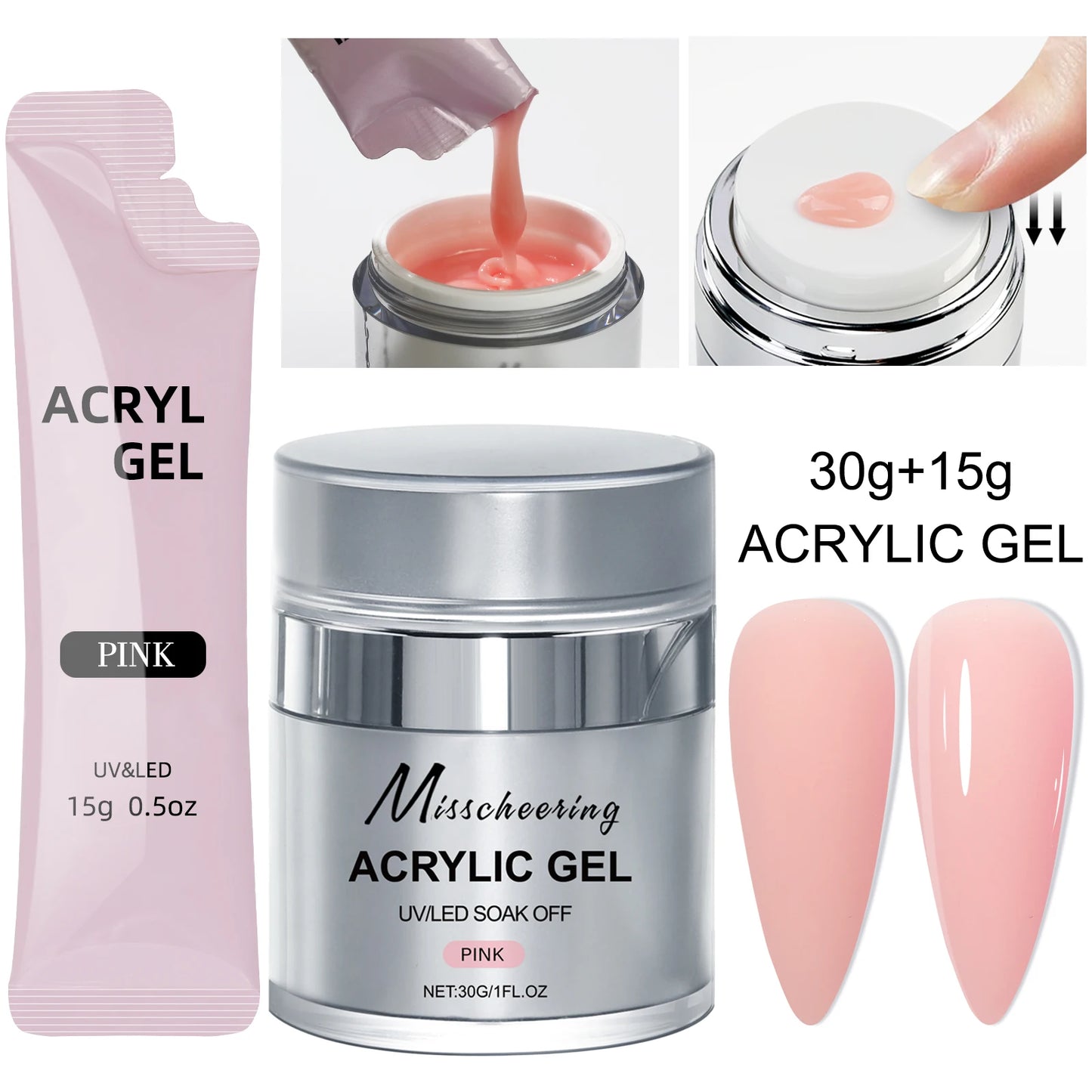 150g Large Capacity Nail Extension Gel Acrylic Semi-Permanent UV/LED Gel Varnish Suitable for DIY Design Nail Art Extension Tool
