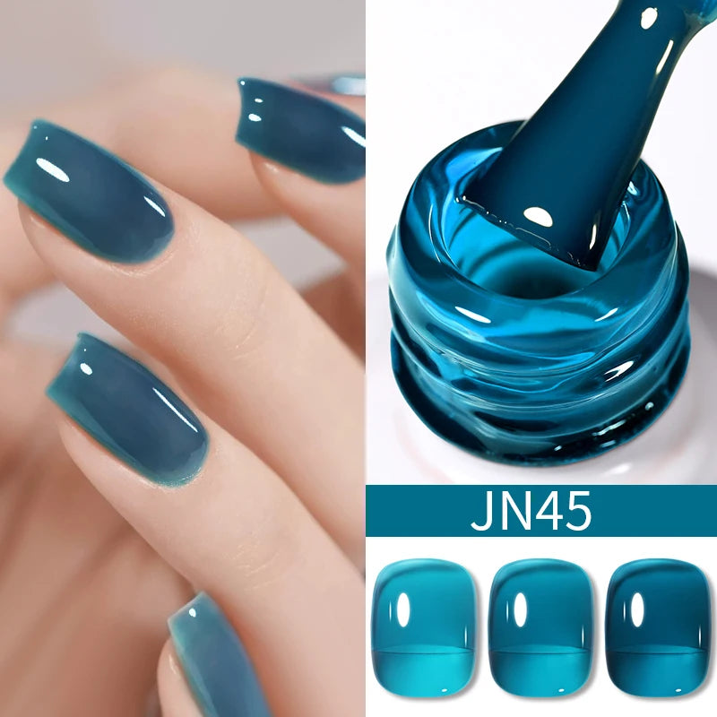 BORN PRETTY 10ml Translucent Jelly Nude Gel Nail Polish Colorful Varnish Semi Permanent UV LED Nail Art Manicure Gel
