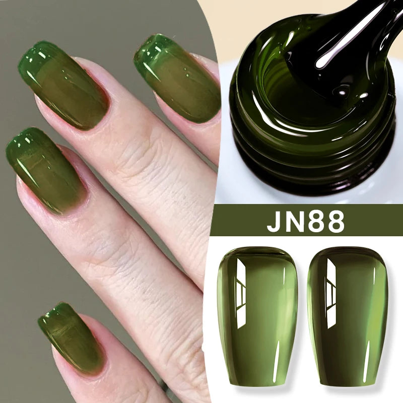 BORN PRETTY Milky White Jelly Nude Gel Nail Polish 10ml White Translucent Soak Off Gel Vernis Semi Permanent Need UV Light Cure