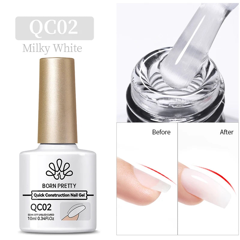 BORN PRETTY 10ml Glitter Silver Liner Paint Gel Nail Polish Line Stripe Gel Vernis Semi Permanent for Drawing Line French Nails