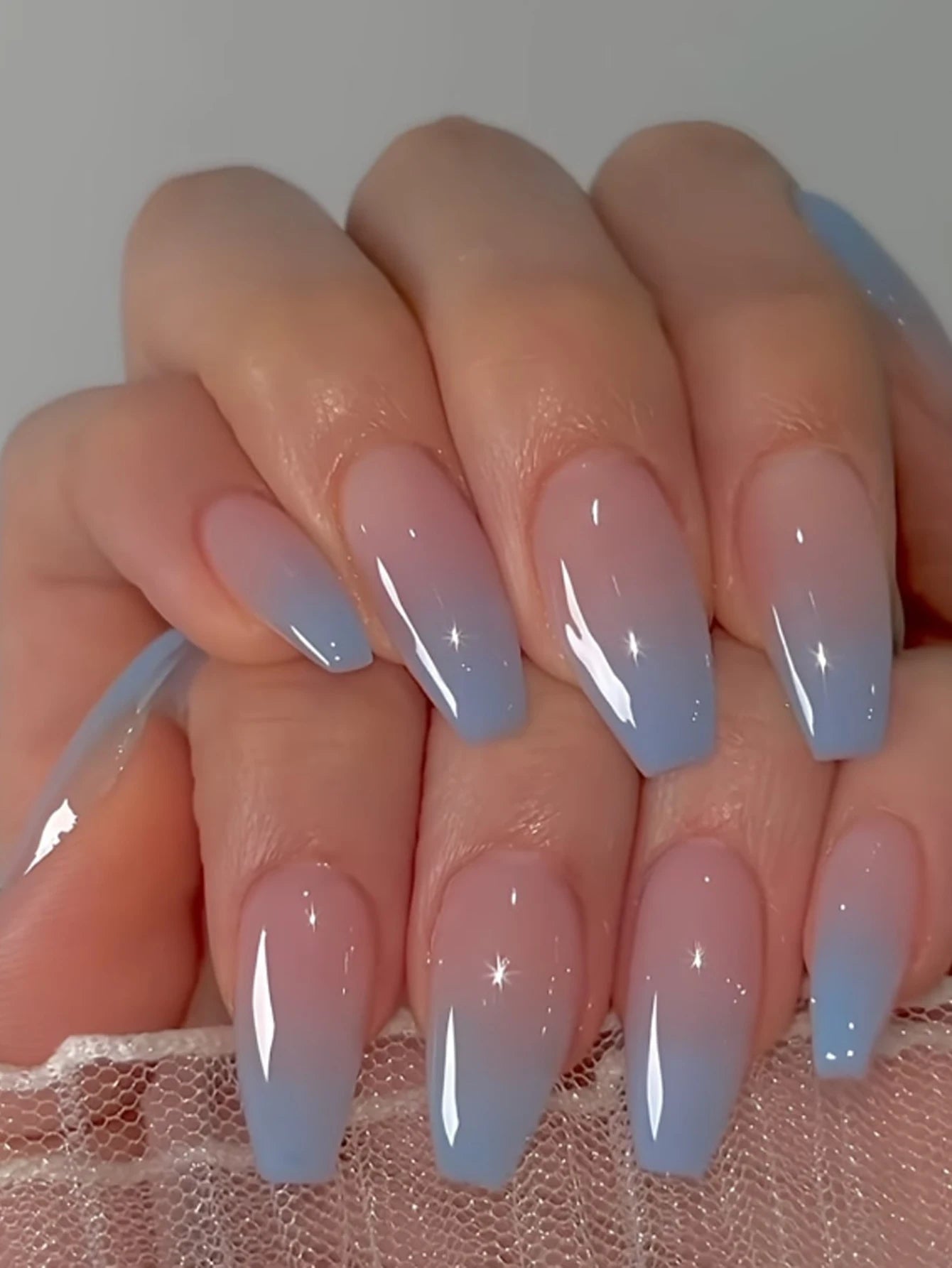 ARTAUG 24pcs Glossy Pink Press On Nails Medium Square Fake Nail Elegantstyle False Nail Full Cover Fake Nail For Stylish Women