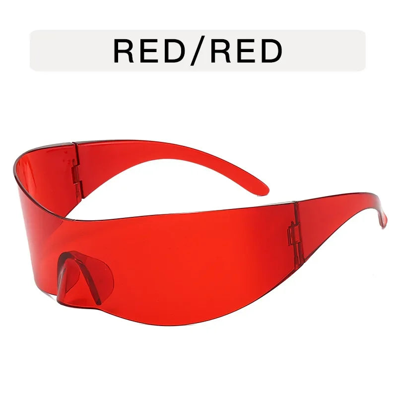OVOYAM Punk Oversized Sunglasses Women Future Vintage Goggles for Women/Men Fashion Simple 2024 Glasses Women Gafas De Sol Mujer