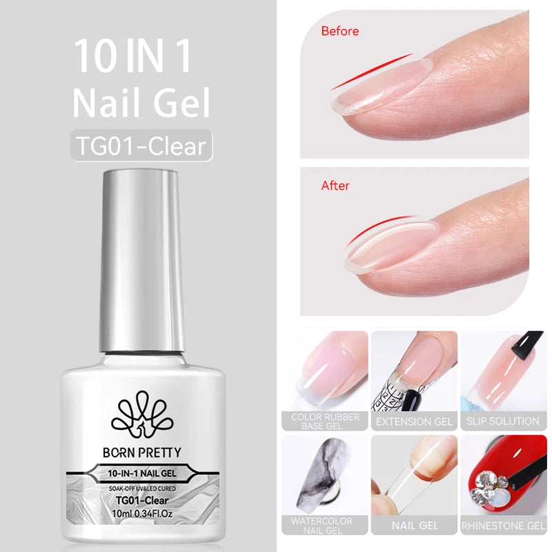 BORN PRETTY 10ml Super Shining Reflective Cat Magnetic Gel Ultra Shine Glitter Red Silver Soak Off UV LED Gel Nail Art Varnish