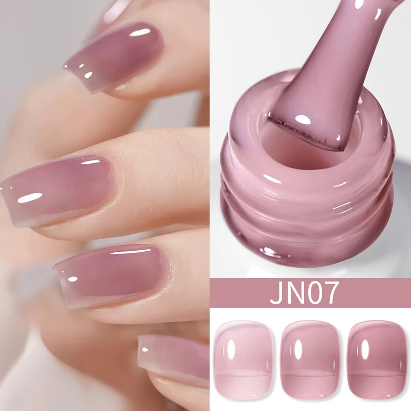 BORN PRETTY 10ml Translucent Jelly Nude Gel Nail Polish Colorful Varnish Semi Permanent UV LED Nail Art Manicure Gel