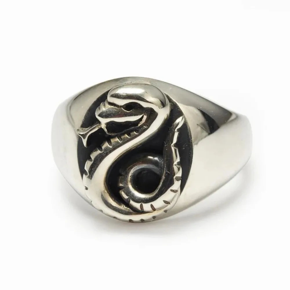 New Simple Wizard Wizarding School Family Badge Snake Slytherin Role Playing Rings Unisex Jewelry Rings Gifts Props Accessories