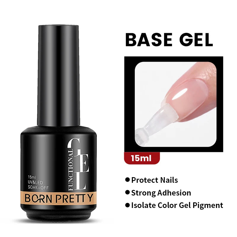 BORN PRETTY 30ml Glitter Acrylic Gel Finger Extension Nail Polish Silver Pink Extension Gel Polish Soak Off Nail Slip Solution