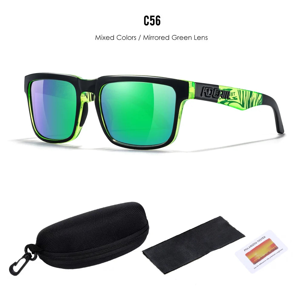 2025 Kdeam Polarized Sunglasses for Men Women Fashion Unisex Brand Trendy Outdoor Eyewear For Couple Mirror red lens