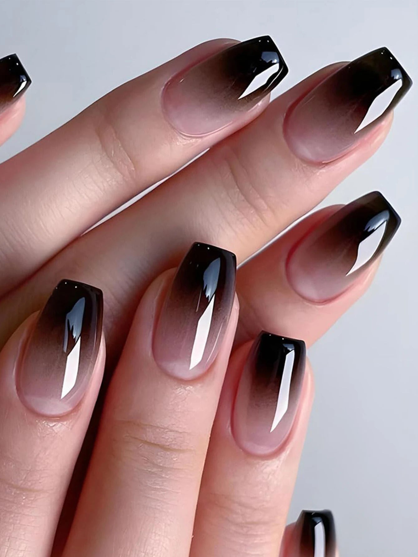 ARTAUG 24pcs Glossy Pink Press On Nails Medium Square Fake Nail Elegantstyle False Nail Full Cover Fake Nail For Stylish Women