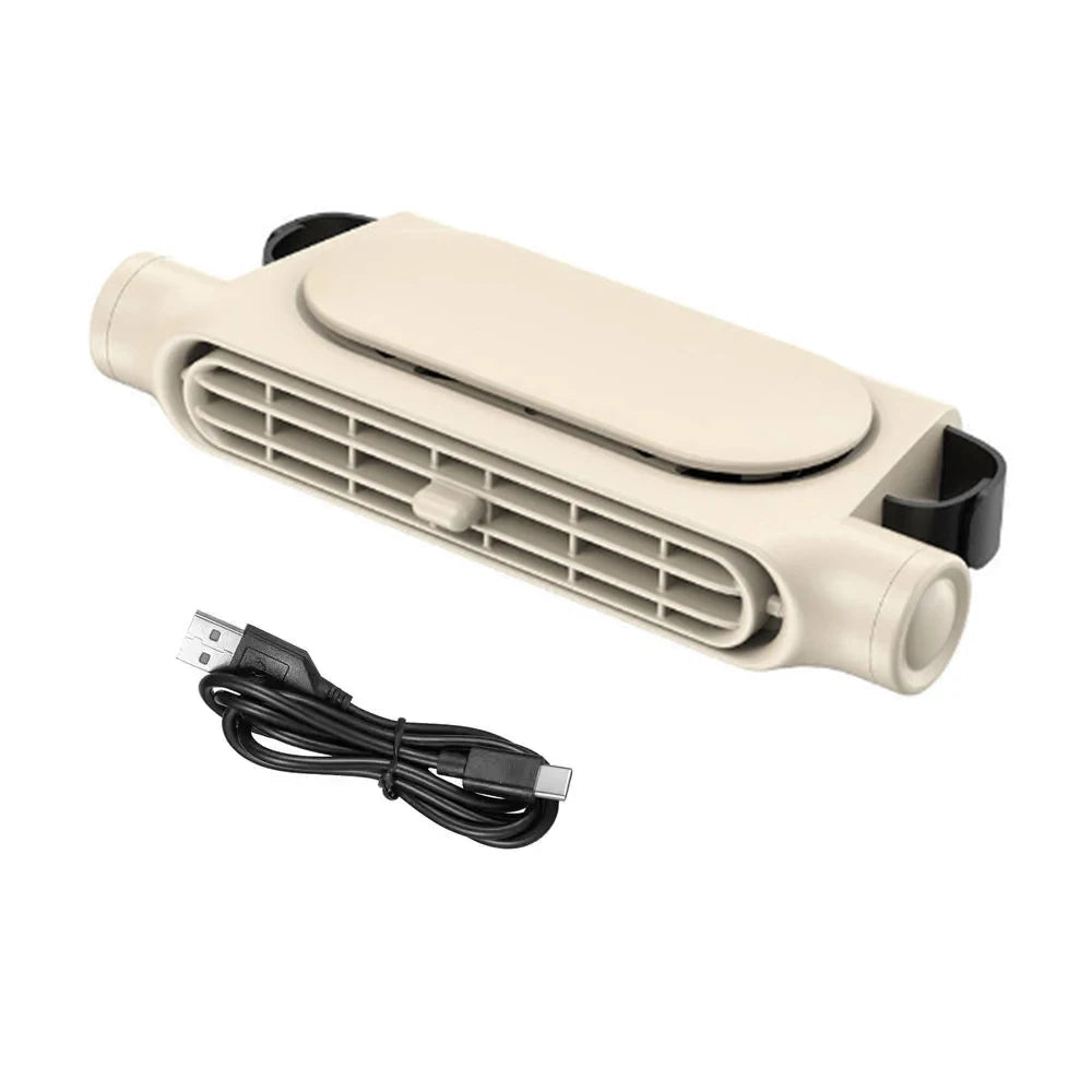 Car Seat Fan Backseat Cooling Fan Front Rear Seat Headrest Cooling Air Fan USB Powered Adjustable Strap Car Interior decor Fan