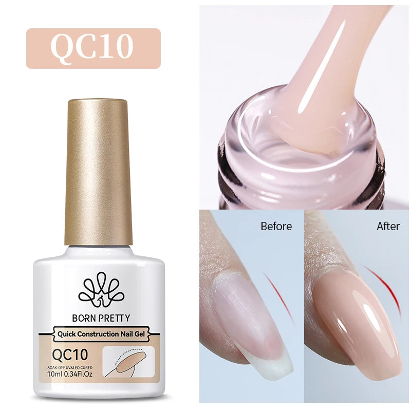 BORN PRETTY 10ml Glitter Silver Liner Paint Gel Nail Polish Line Stripe Gel Vernis Semi Permanent for Drawing Line French Nails