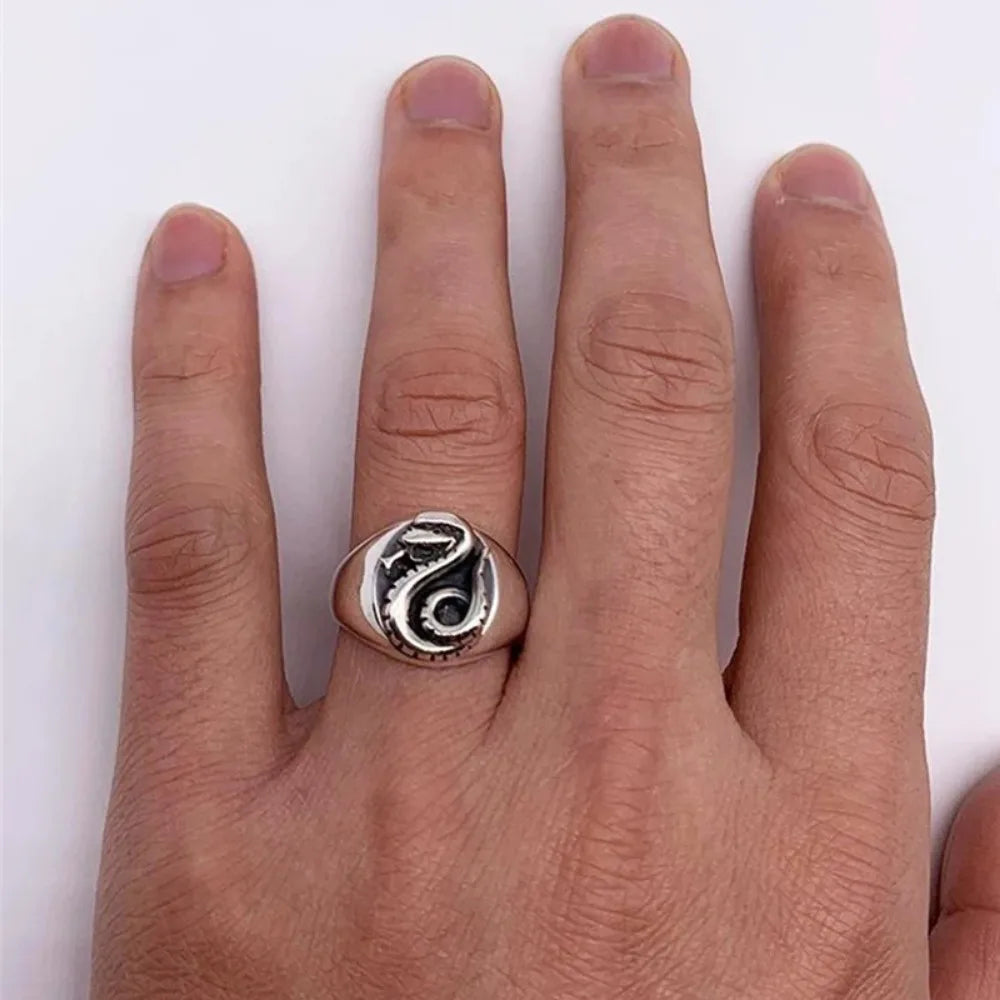 New Simple Wizard Wizarding School Family Badge Snake Slytherin Role Playing Rings Unisex Jewelry Rings Gifts Props Accessories