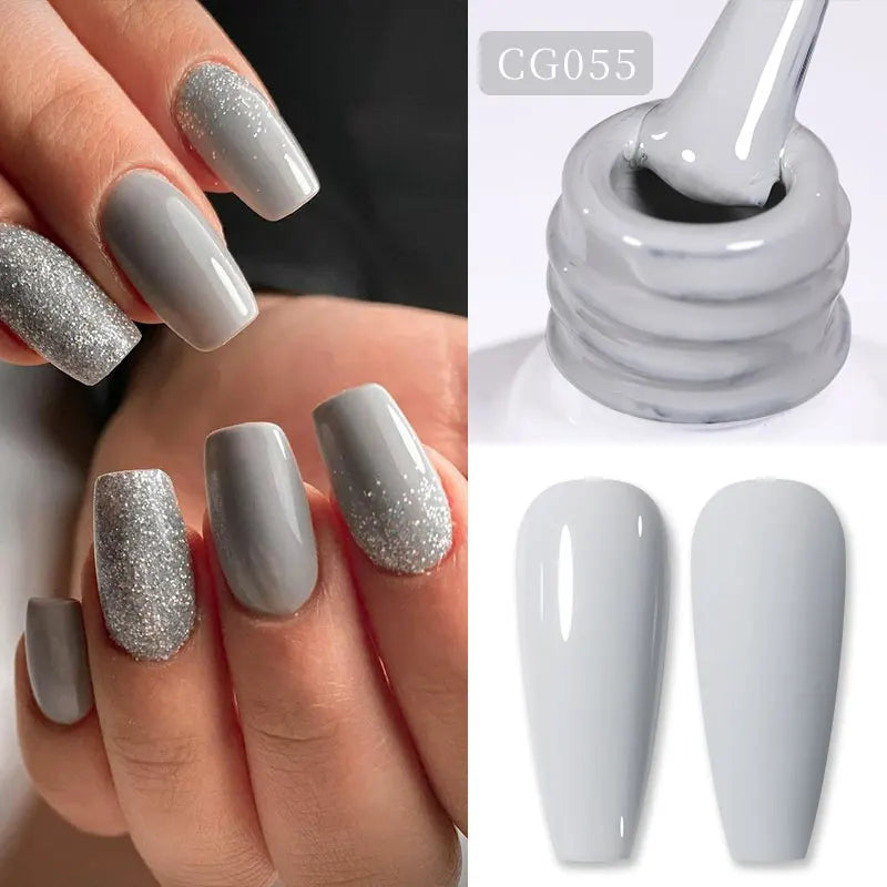 BORN PRETTY 10ml Glitter Silver Liner Paint Gel Nail Polish Line Stripe Gel Vernis Semi Permanent for Drawing Line French Nails