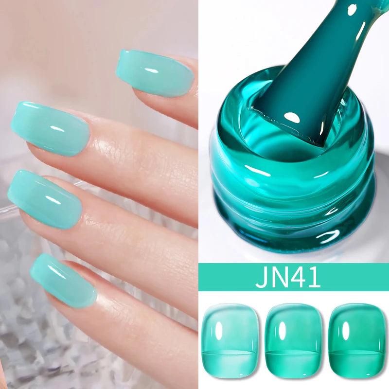 BORN PRETTY 10ml Translucent Jelly Nude Gel Nail Polish Colorful Varnish Semi Permanent UV LED Nail Art Manicure Gel
