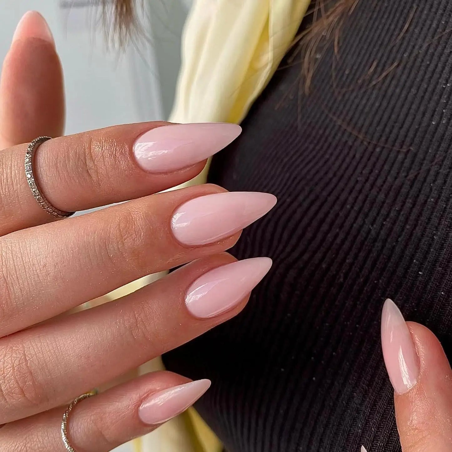 ARTAUG 24PCS Press On Nails Short Almond Wine Red High Saturation Fake Press On Nails Korean Press On Nails Valentine'S Day