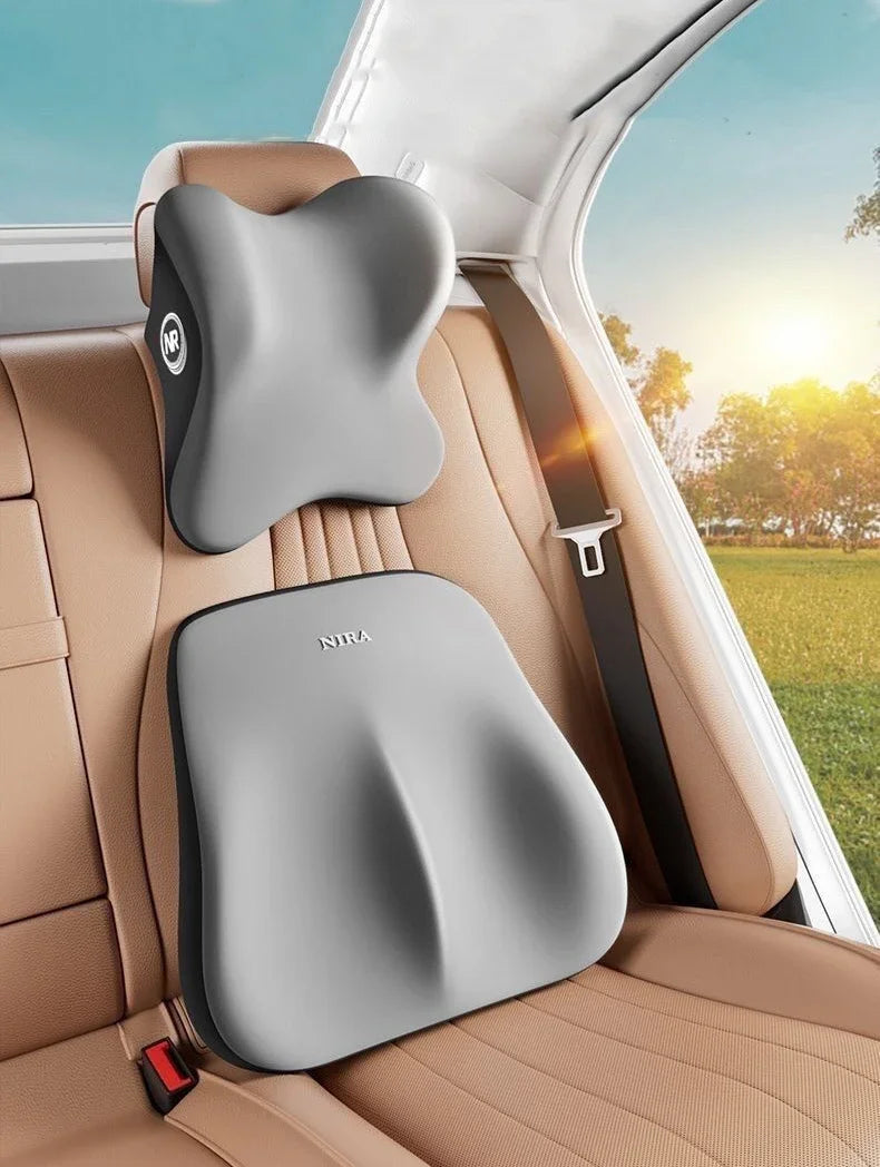 2025 Car Memory Foam Headrest Set Car Neck Pillow Car Lumbar Waist Cushion Waist Support Car Seat Pillow Accessories Tools