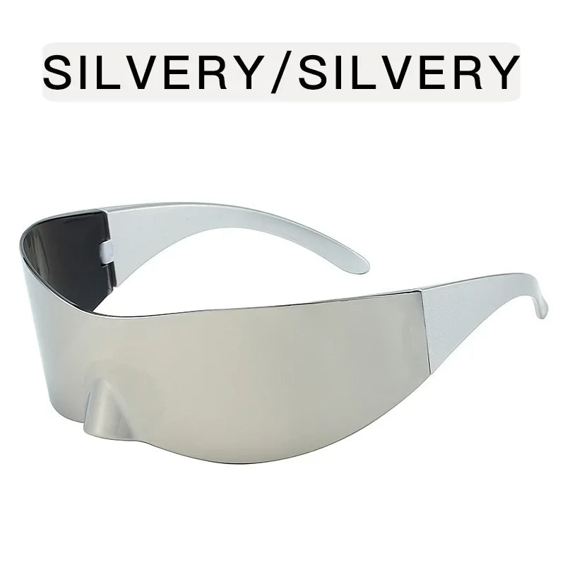 OVOYAM Punk Oversized Sunglasses Women Future Vintage Goggles for Women/Men Fashion Simple 2024 Glasses Women Gafas De Sol Mujer