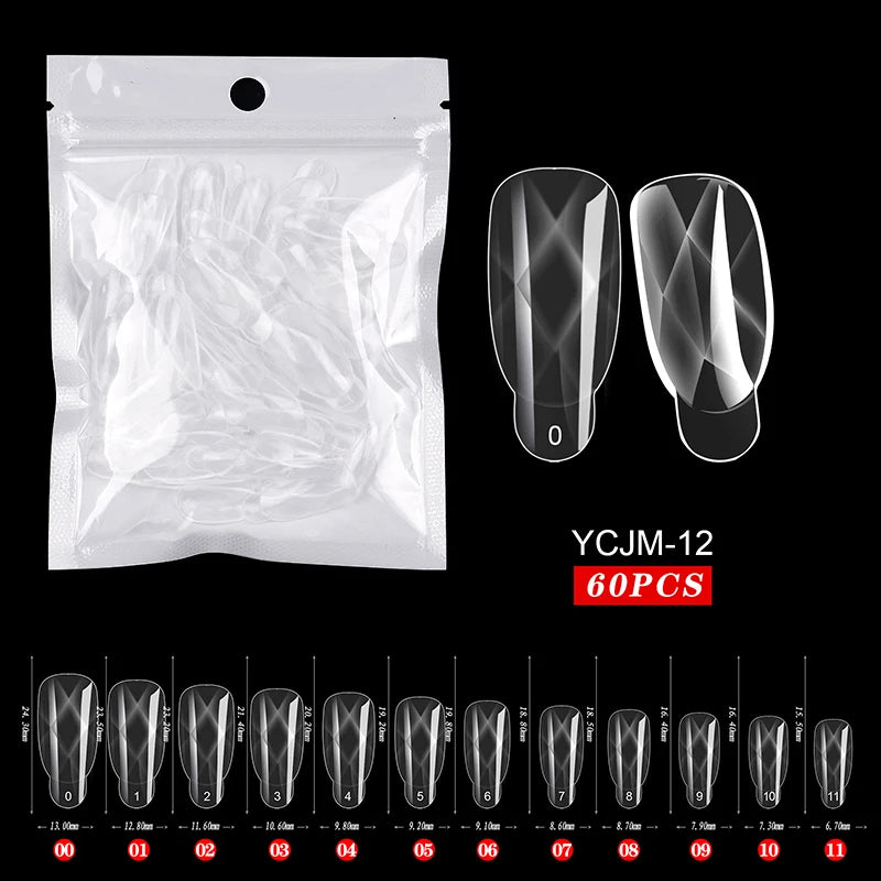 Extension False Nails Art Tips Acrylic Fake Finger Gel Polish Mold Sculpted Full Cover Press on Nails Manicures Accessories Tool