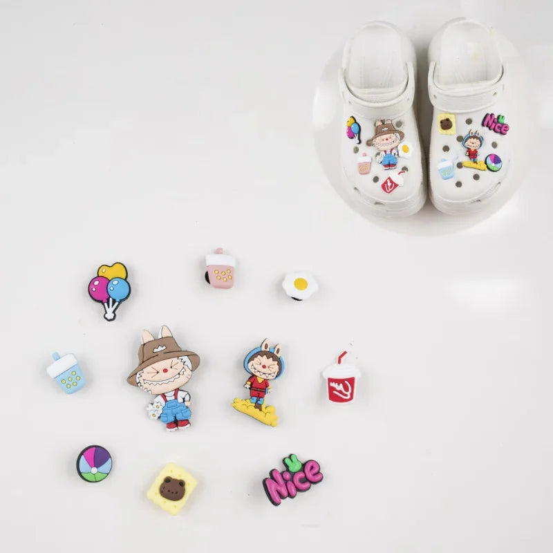 Jibbitz Cute Vibrant Cartoon Shoe Charms Set Fashion PVC DIY Accessories for Men & Women Parties & Birthday Gifts