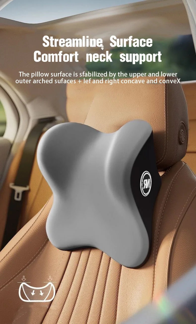 2025 Car Memory Foam Headrest Set Car Neck Pillow Car Lumbar Waist Cushion Waist Support Car Seat Pillow Accessories Tools