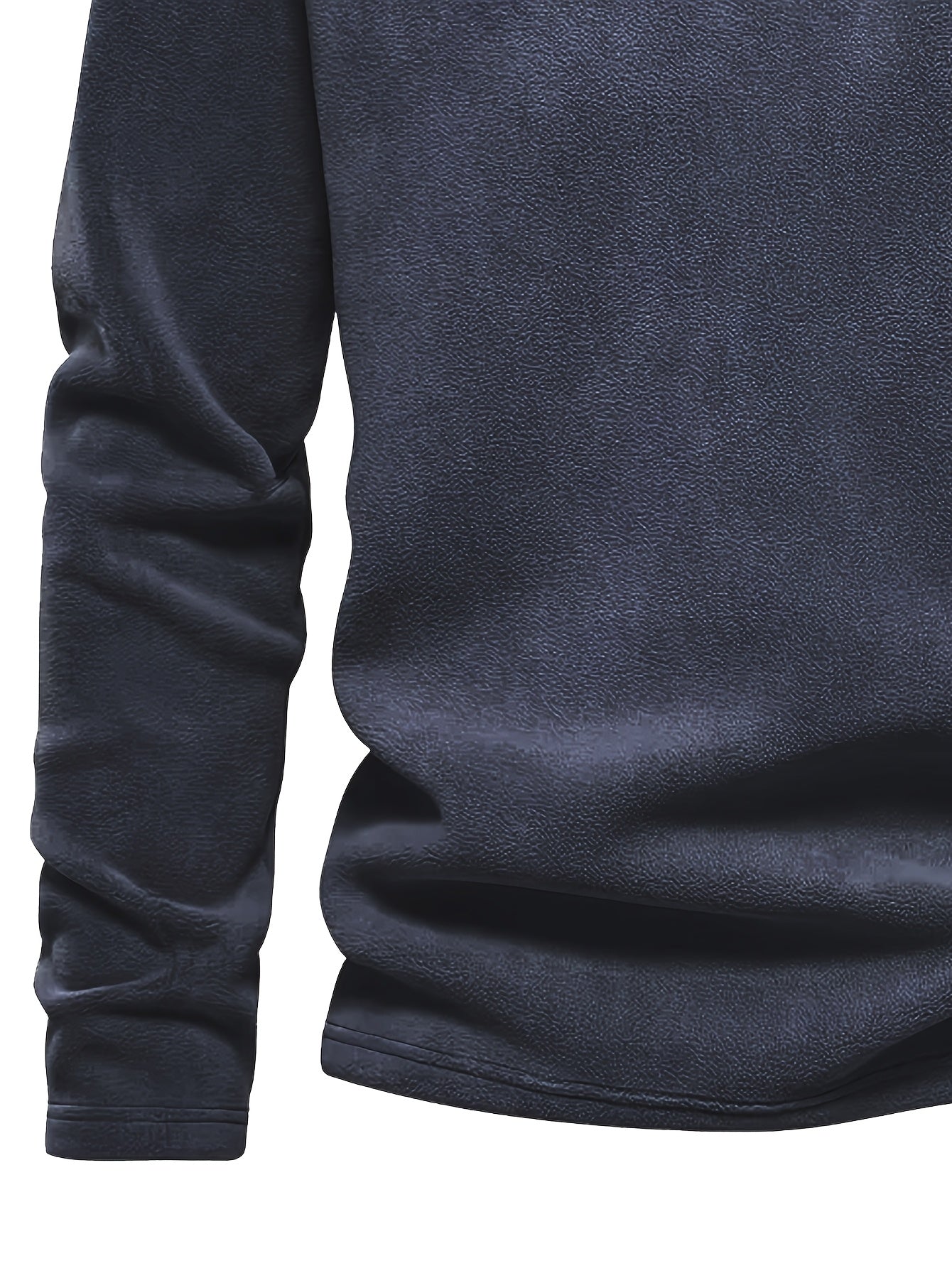 Men'S Casual Stand-Up Collar Fleece Zip-Up Sweatshirt