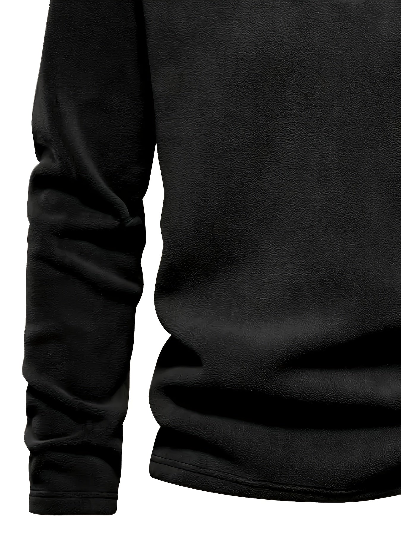 Men'S Casual Stand-Up Collar Fleece Zip-Up Sweatshirt