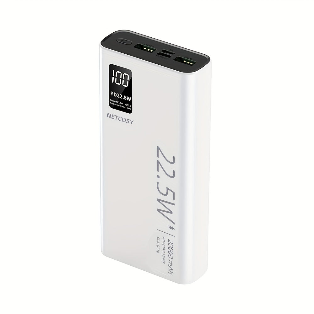 Power Bank 20000mAh 22.5W Fast Charge External Battery Portable Charger Powerbank for iPhone/Huawei/Xiaomi