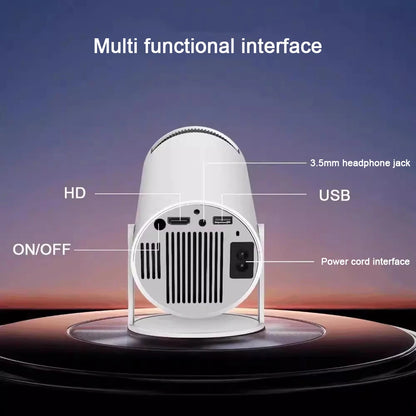 HD 1080P Portable Mini Projetor With Inbuilt Speakers