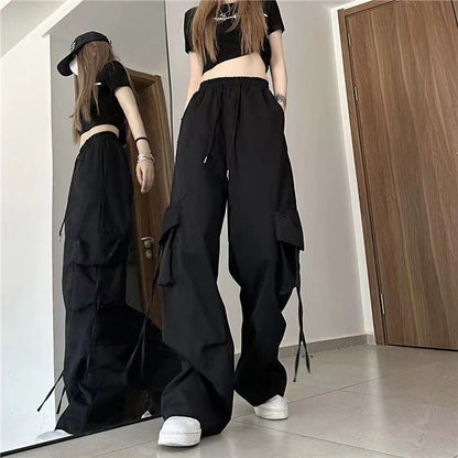 Women Y2K Cargo Pants High Waist Streetwear Hip Hop Trousers