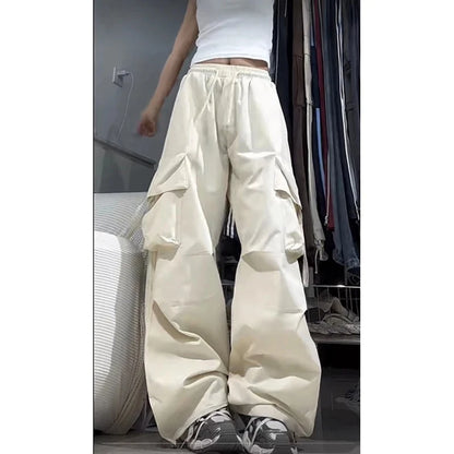 Women Y2K Cargo Pants High Waist Streetwear Hip Hop Trousers