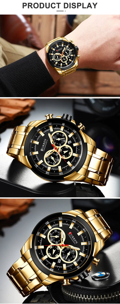 CURREN Men’s Watches Top Brand Big Sport Watch Luxury Men Military