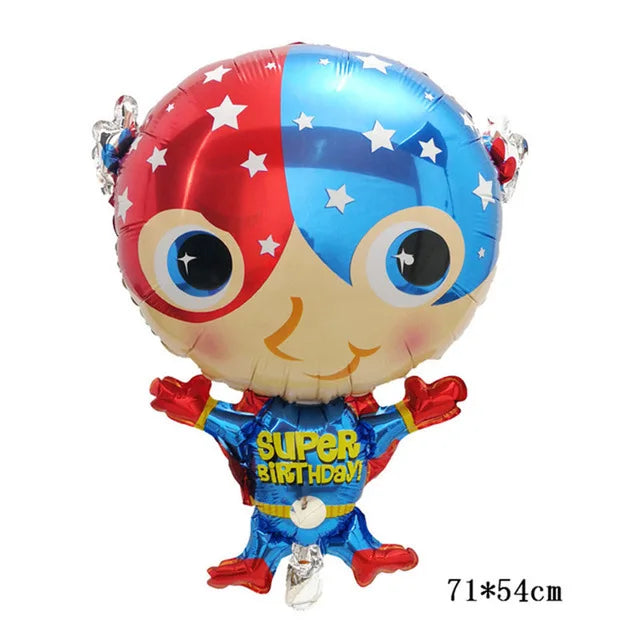 Big 3D Spiderman Iron Man Hero Aluminum Foil Balloons Birthday Party Decorations Kids Cartoon Baby Shower Supplies Gift Globos