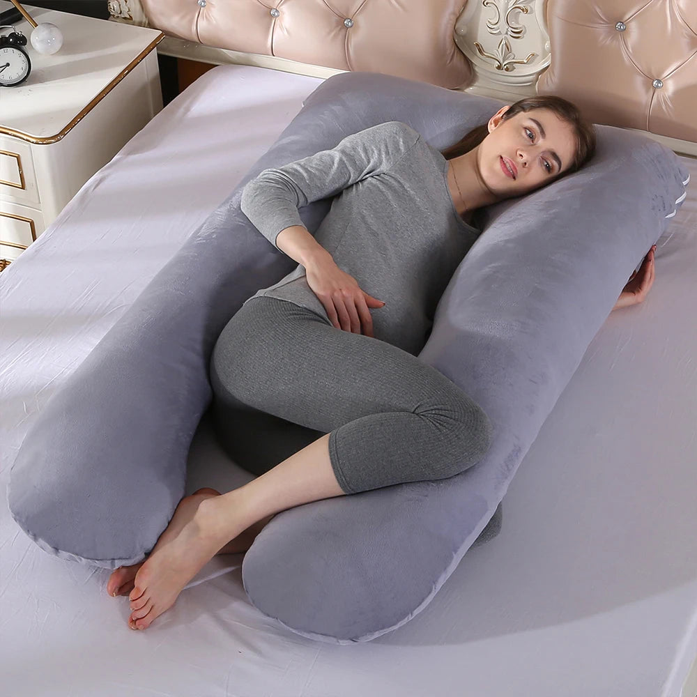 PANGDUBE Pregnancy Pillow 130*70cm Sleeping Waist Pillow for Pregnant Women Nursing Pillow Breastfeeding Cushion for Women