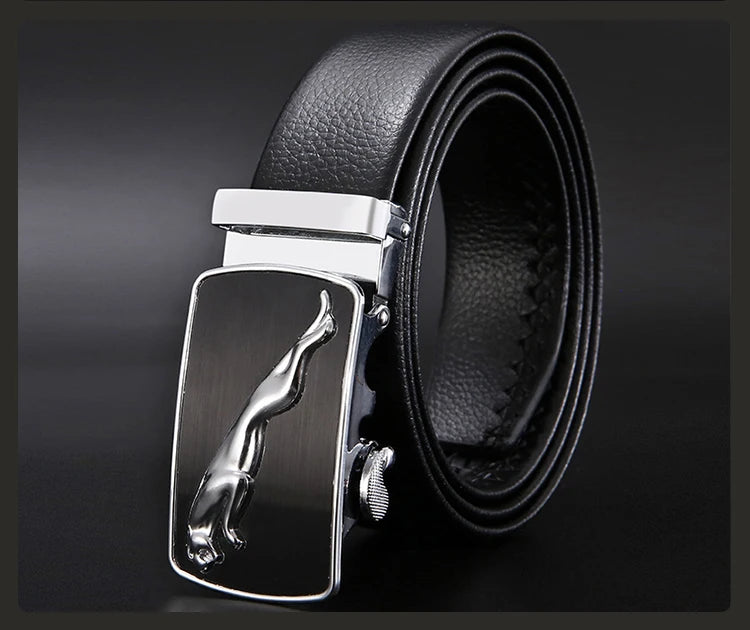 Men Belt Metal Luxury Brand Automatic Buckle Leather High Quality