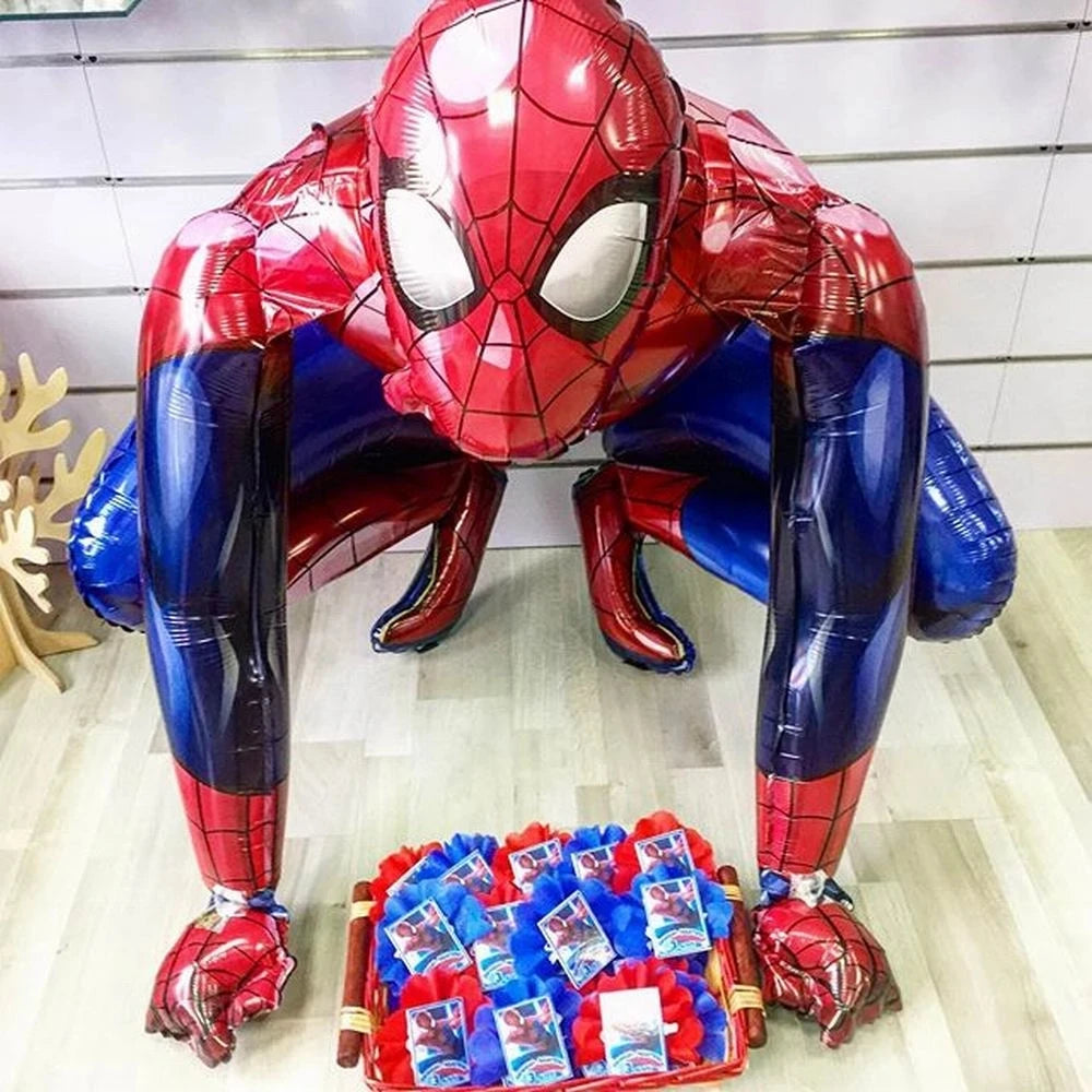 Big 3D Spiderman Iron Man Hero Aluminum Foil Balloons Birthday Party Decorations Kids Cartoon Baby Shower Supplies Gift Globos