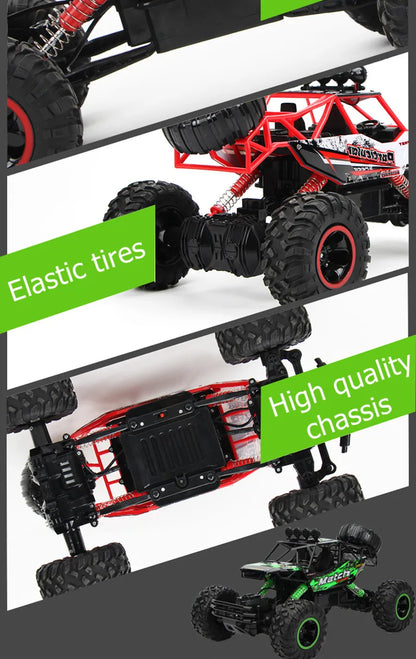 New 4WD RC Cars Off Road Remote Control Cars Radio Buggy Truck Racing Drift with Led Lights RTR Vehicle for Children’s Toy Gifts