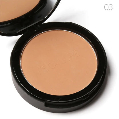 Mineral Face Pressed Oil Control Natural Foundation Powder 3 Colors Smooth Finish Concealer Setting