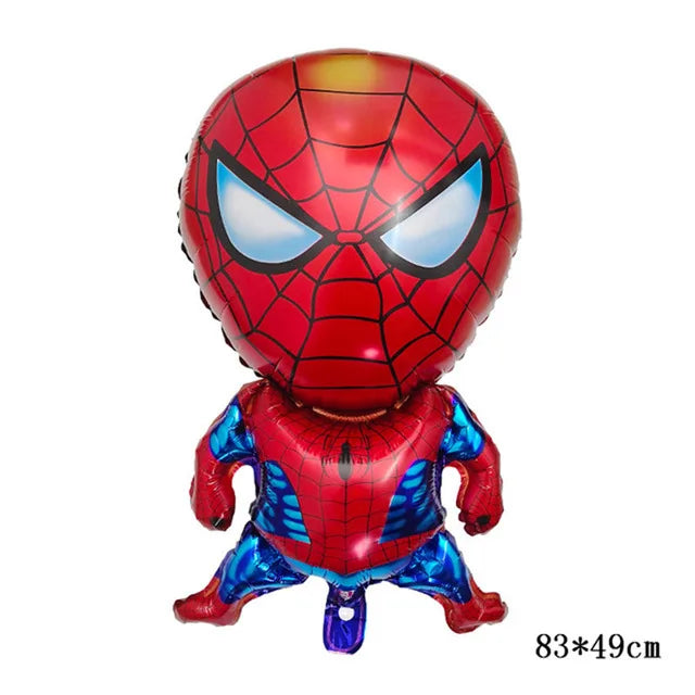 Big 3D Spiderman Iron Man Hero Aluminum Foil Balloons Birthday Party Decorations Kids Cartoon Baby Shower Supplies Gift Globos