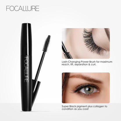 FOCALLURE Curled Lashes Lengthening Black Mascara Waterproof Long-wearing Eyelash Extension