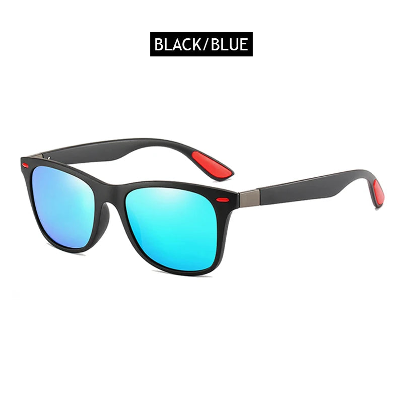Hot Sale Polarized Sunglasses Men Women Classic Square Plastic Driving Sun Glasses Male Fashion Black Travelling Shades UV400