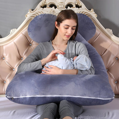 PANGDUBE Pregnancy Pillow 130*70cm Sleeping Waist Pillow for Pregnant Women Nursing Pillow Breastfeeding Cushion for Women