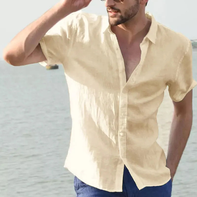 Men's Casual Short Sleeve Shirts Leisure Street Wear