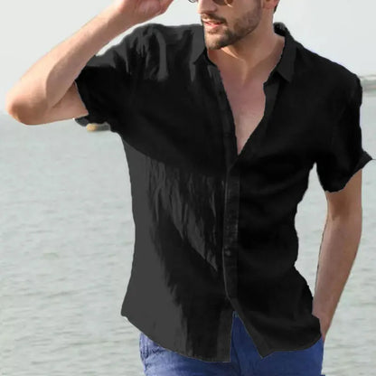 Men's Casual Short Sleeve Shirts Leisure Street Wear