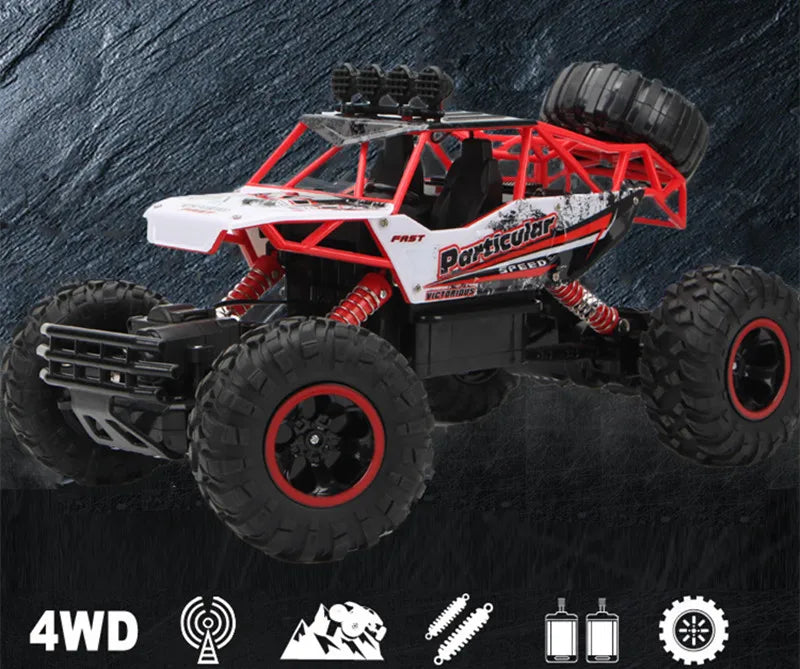 New 4WD RC Cars Off Road Remote Control Cars Radio Buggy Truck Racing Drift with Led Lights RTR Vehicle for Children’s Toy Gifts