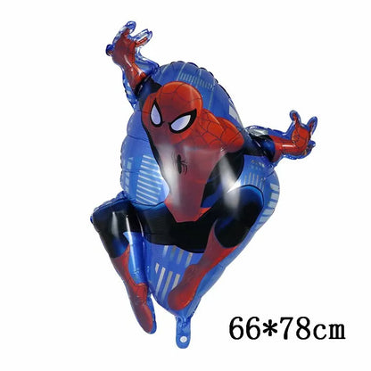 Big 3D Spiderman Iron Man Hero Aluminum Foil Balloons Birthday Party Decorations Kids Cartoon Baby Shower Supplies Gift Globos