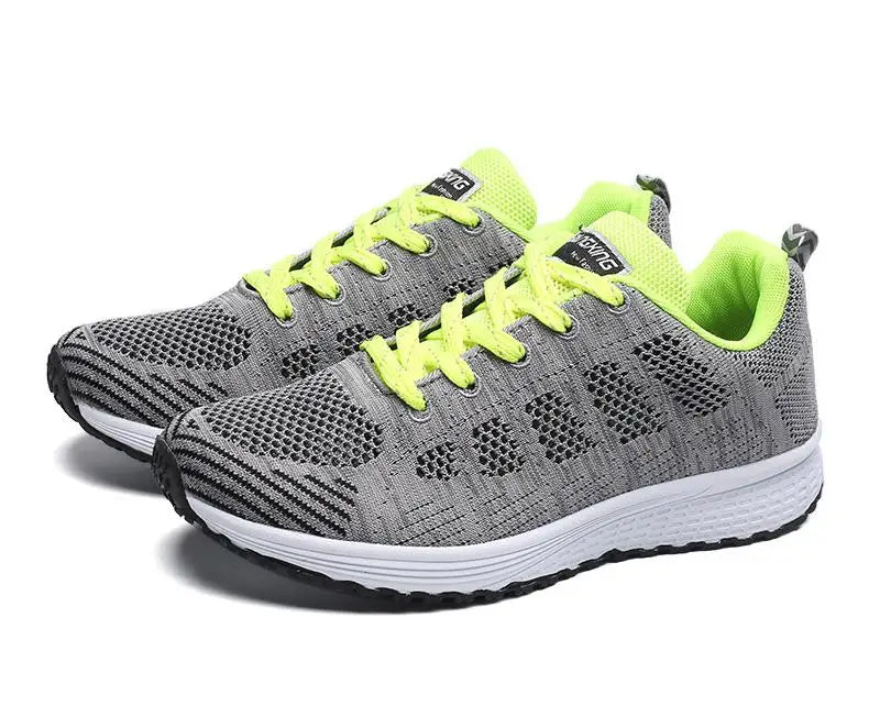 Women Casual Shoes Fashion Breathable Walking Mesh Flat Shoes