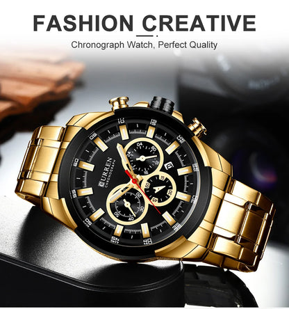 CURREN Men’s Watches Top Brand Big Sport Watch Luxury Men Military