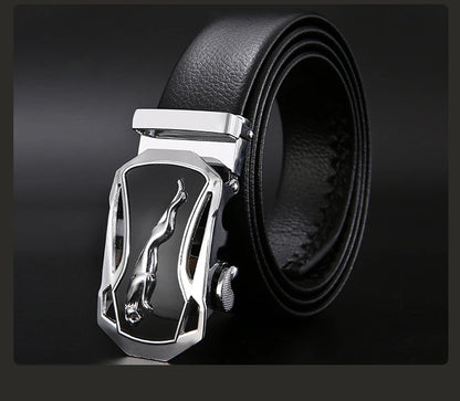 Men Belt Metal Luxury Brand Automatic Buckle Leather High Quality