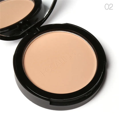 Mineral Face Pressed Oil Control Natural Foundation Powder 3 Colors Smooth Finish Concealer Setting